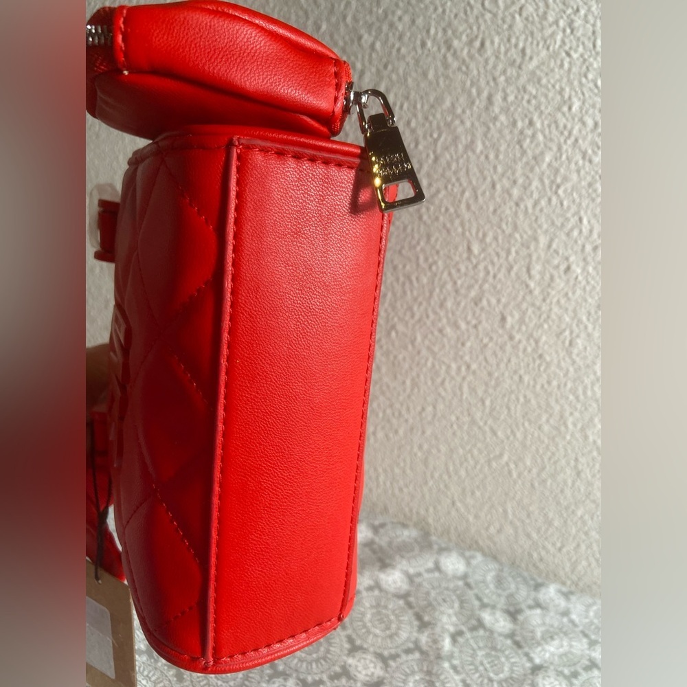 Steve Madden~NWT~Candy Apple Red~Quilted~Faux Leather~Satchel/Crossbody Set - Picture 13 of 13